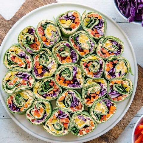 Rainbow Tortilla Pinwheels Recipe