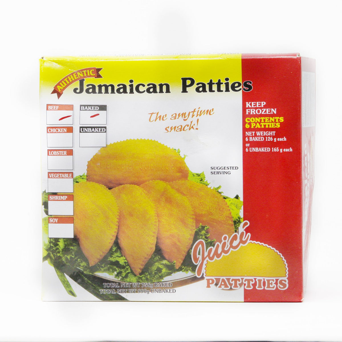 Juici Jamaican Patties - Baked 6 pack box – Western Wholesale Inc.